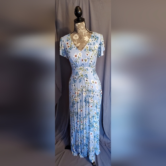 Banana Republic blue floral maxi dress - Picture 4 of 8